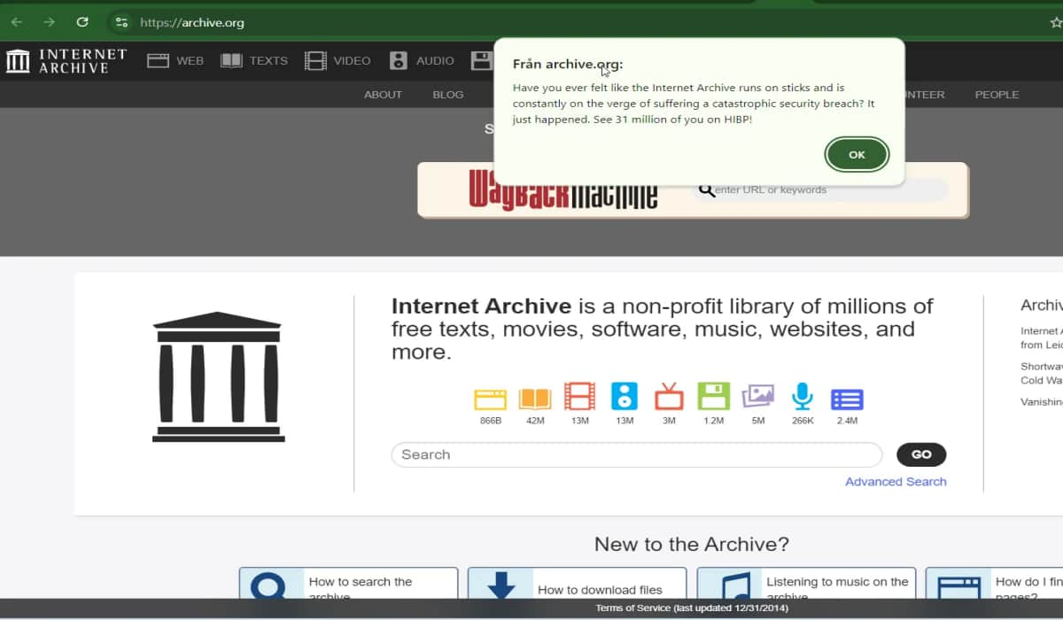 takian.ir internet archive archive org hacked accounts compromised 1