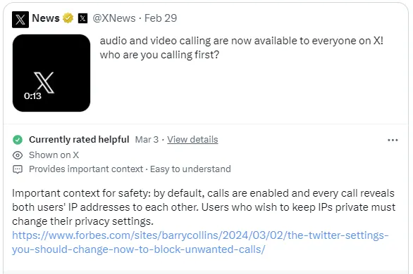takian ir x twitter calling feature reveals users ip address 2